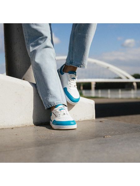 Ténis barefoot Barebarics Wave branco e turquesa-escuro