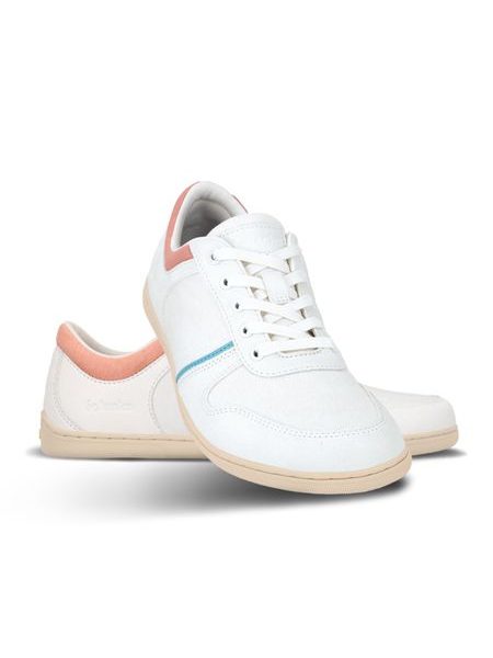 Ténis barefoot Be Lenka Echo - branco e rosa algodão-doce vegano