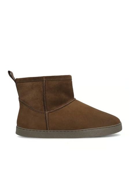 Dámské Barefoot Zateplené Boty GROUNDIES® COZY BOOT LOW Čokoládové