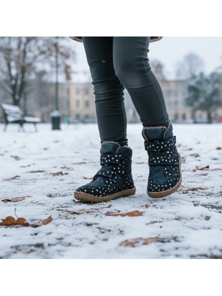 FRODDO UP TEX WINTER Stars | Dětské zimní zateplené barefoot boty