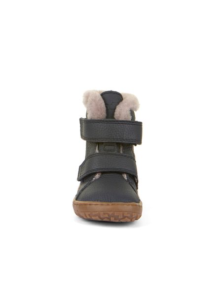 FRODDO KOTNÍKOVÉ ZIMNÍ FURRY BOOT Dark Blue | Dětské zimní zateplené barefoot boty