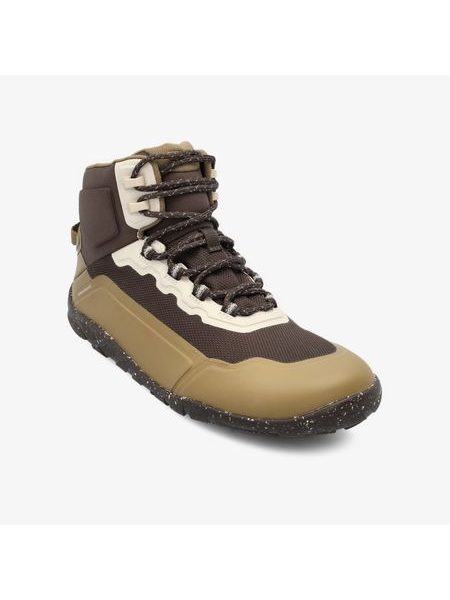 Barefoot Voděodolné Pohorky GROUNDIES® All Terrain High 2.0 Oříškově Hnědé