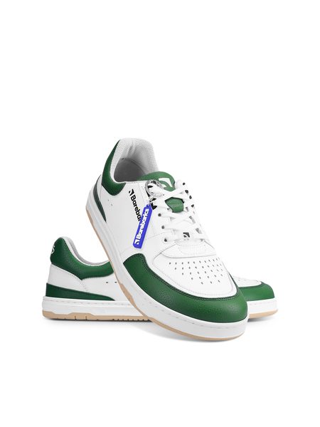 Ténis barefoot Barebarics Wave branco e verde-escuro