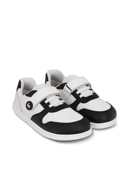 Baskets barefoot enfant Be Lenka Scoot Kids blanches et noires
