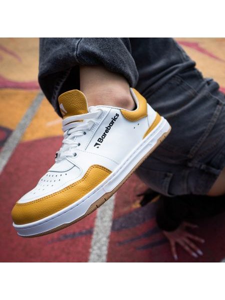 Adidași barefoot Barebarics Wave albi cu galben