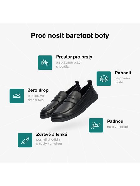 Barefoot Polobotky GROUNDIES® Brisbane Černé