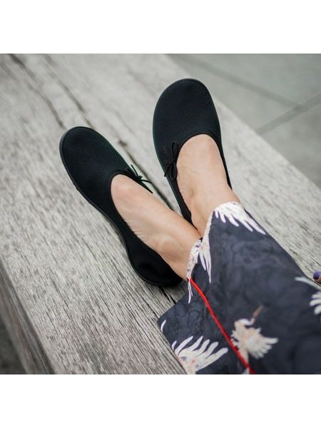 LEGUANO LADY LOOP Black | Dámské barefoot baleríny