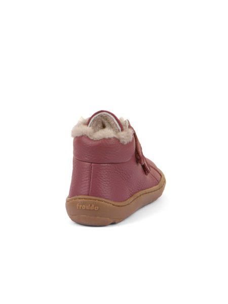 FRODDO ZIMNÍ FURRY Bordeaux | Dětské zimní zateplené barefoot boty