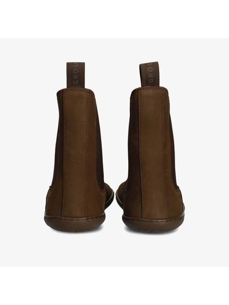 Dámské Barefoot+ Zateplené Chelsea GROUNDIES CAMDEN Čokoládové