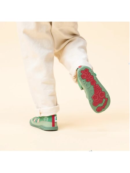 AFFENZAHN SANDAL VEGAN BREEZE FROG Green | Dětské barefoot sandály 4