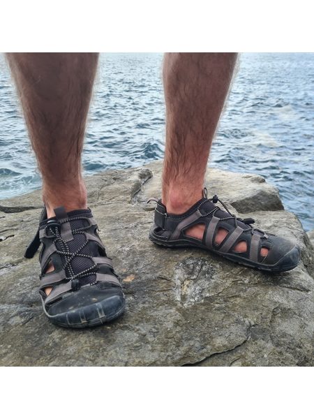 FREET ZENNOR Black Grey | Barefoot sportovní sandály