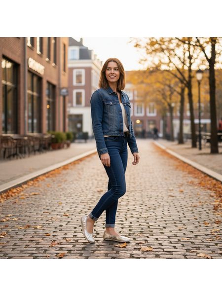 Dámské Barefoot Baleríny GROUNDIES® Lily 3.0 Metalické Champagne