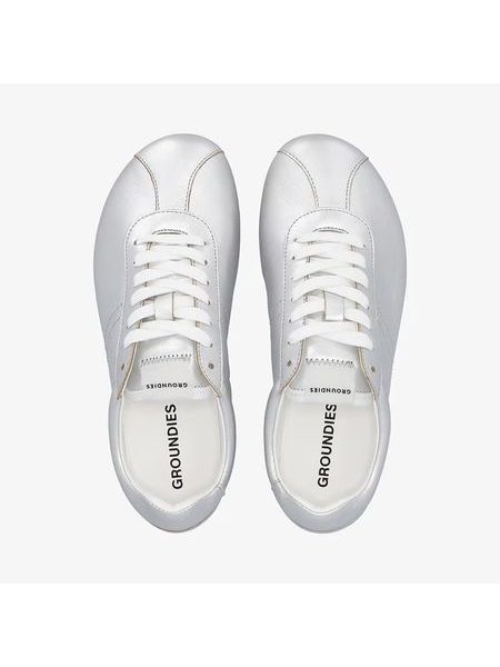 Dámské Barefoot Tenisky GROUNDIES® Zen Metalická stříbrná