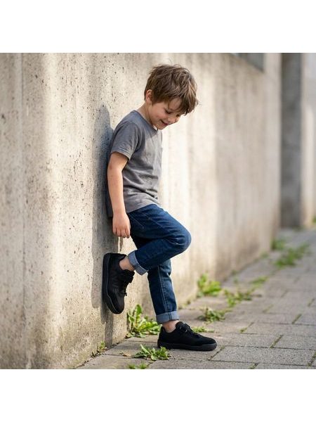 RAYVE CUPERTINO JUNIOR Black | Dětské barefoot tenisky
