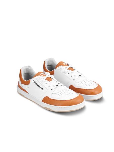 Ténis barefoot Barebarics Wave branco e laranja
