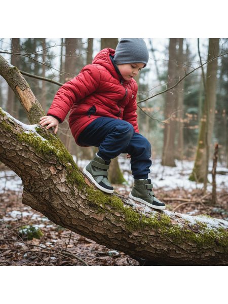 BABY BARE FEBO WINTER Bosco Asfaltico | Dětské zimní zateplené barefoot boty