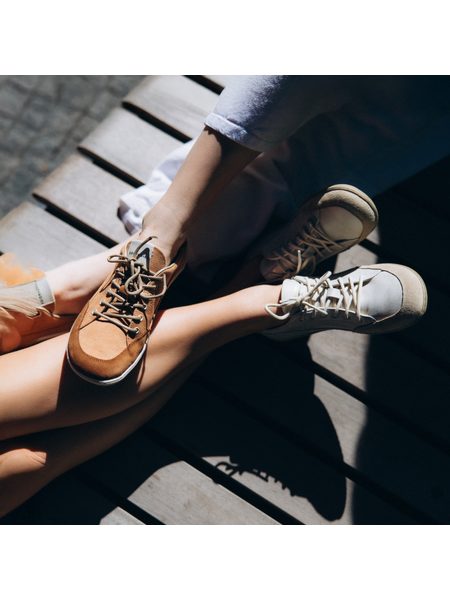 Barefoot Tenisky GROUNDIES® Amsterdam Koňakové