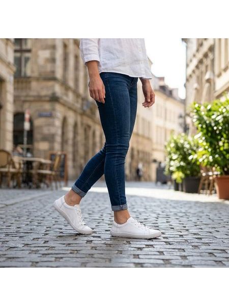 FRODDO TENISKY LEATHER LACES White III | Barefoot tenisky