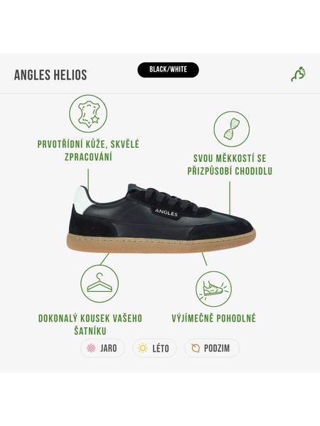 ANGLES HELIOS Black/White | Barefoot tenisky
