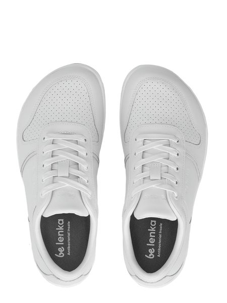 Barefoot tenisky Be Lenka Echo All White - pár shora, šněrování a jazyk