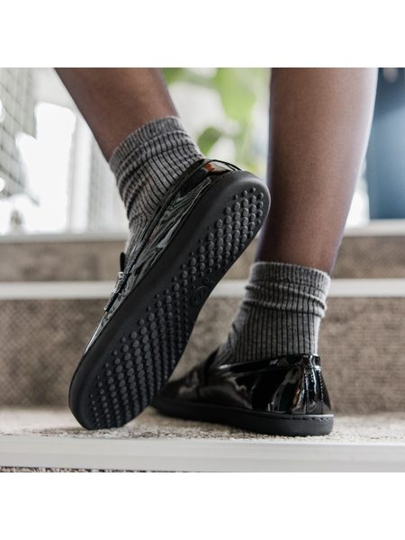 SHAPEN MOKASÍNY SHEEN Black | Dámské barefoot mokasíny