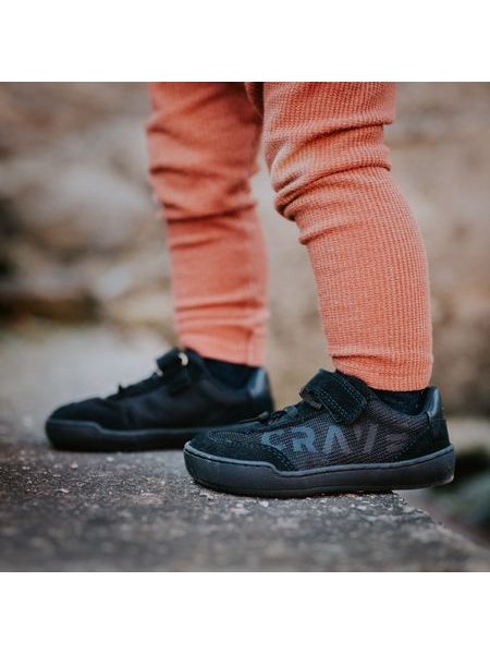 CRAVE CUPERTINO JUNIOR Black | Dětské barefoot tenisky