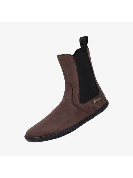 GROUNDIES CAMDEN Dark Brown Barefoot+| Chelsea zateplené barefoot boty