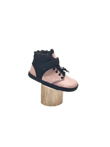 Dětské Barefoot Zimní boty PEGRES BF40 0.1 růžové