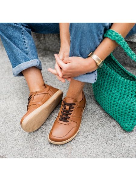 ANGLES DIONYSUS Cognac | Barefoot tenisky