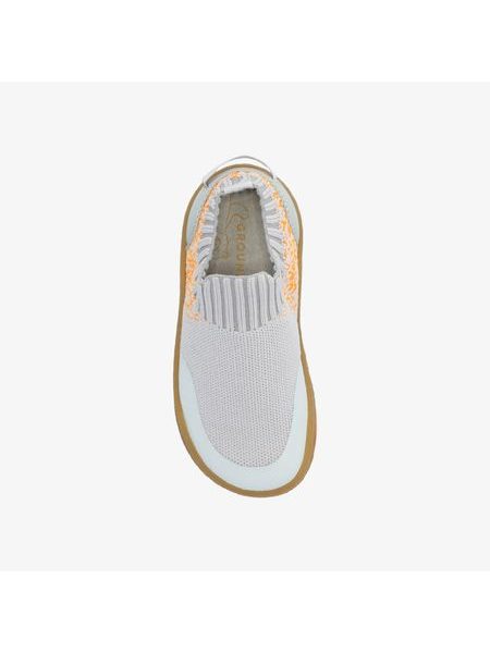 Dětské Barefoot Slip-On Tenisky GROUNDIES® Nara Kids Šedo Oranžové