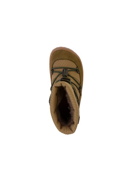 FRODDO ZIMNÍ TEX TRACK WOOL Olive | Dětské zimní zateplené barefoot boty