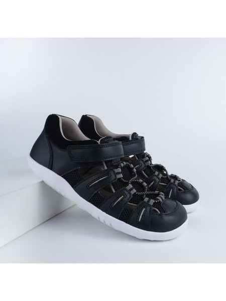 BOBUX SUMMIT Black Charcoal | Dětské barefoot sandály