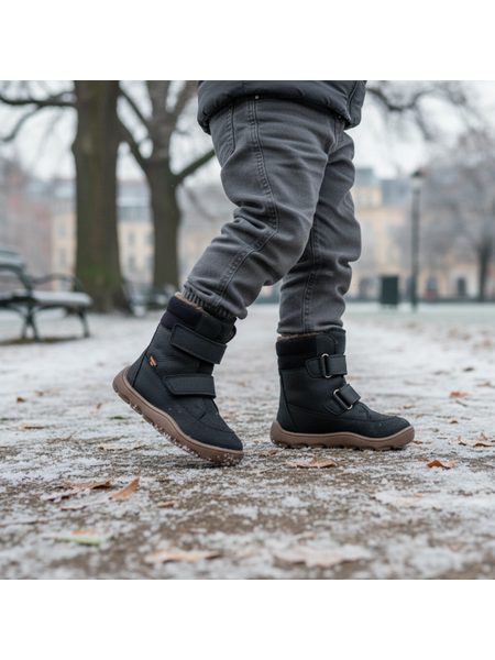 FRODDO ZERU TEX WINTER Dark Blue | Dětské zimní zateplené barefoot boty