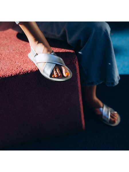 Dámské Barefoot Sandály GROUNDIES® Verona Stříbrné