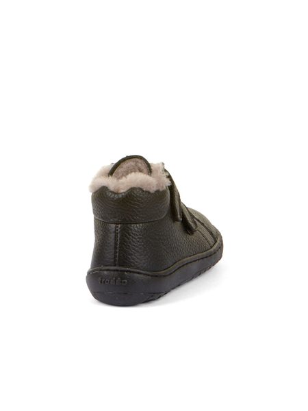 FRODDO ZIMNÍ FURRY Black | Dětské zimní zateplené barefoot boty