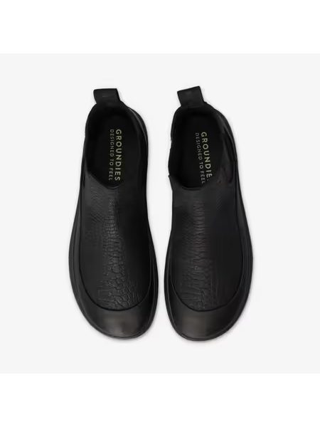 Dámské Barefoot Chelsea GROUNDIES® SIENNA Černé/Krokodýl