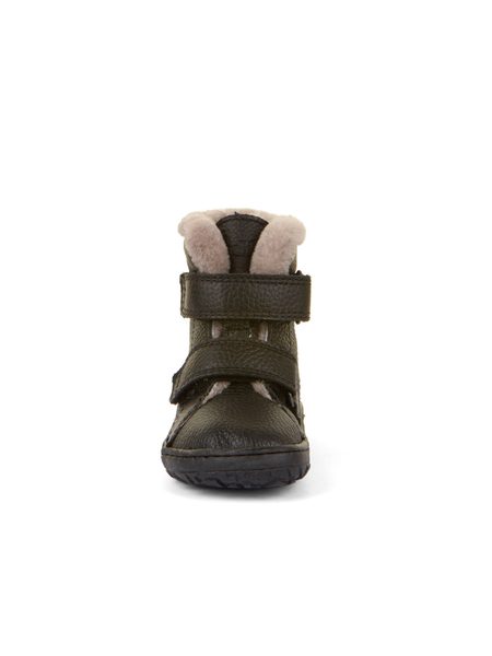 FRODDO KOTNÍKOVÉ ZIMNÍ FURRY BOOT Black | Dětské zimní zateplené barefoot boty