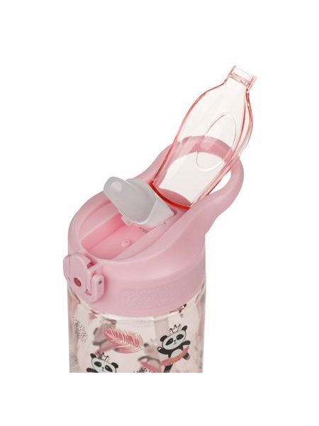 BAAGL Tritanová láhev na pití s brčkem Panda 500 ml