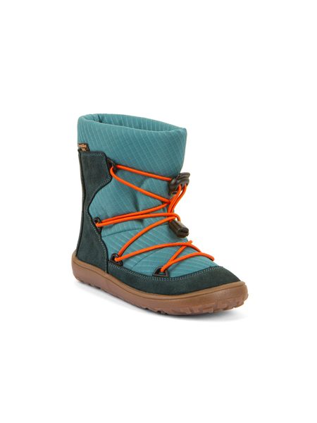 FRODDO ZIMNÍ TEX TRACK WOOL Petroleum | Dětské zimní zateplené barefoot boty