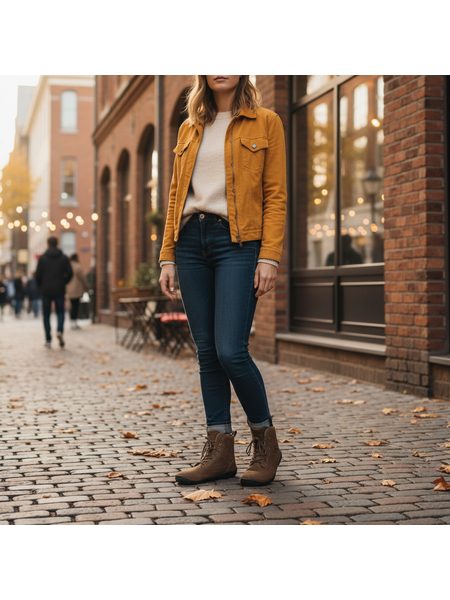 Barefoot Outdoorové Zateplené Boty GROUNDIES® Springfield Hnědé