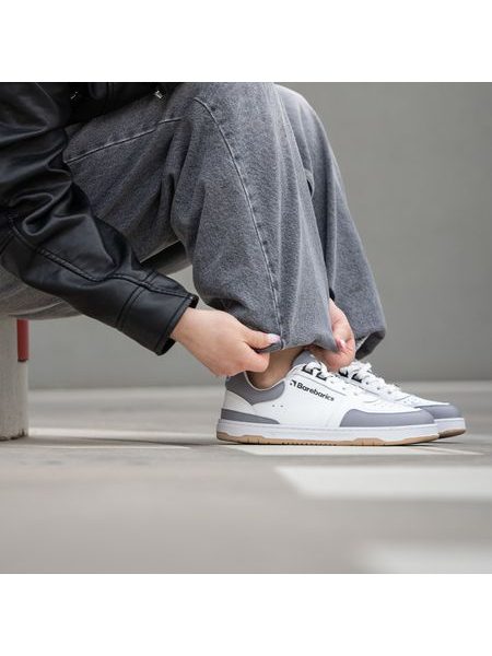 Barfodssneakers BAREBARICS WAVE hvid/grå