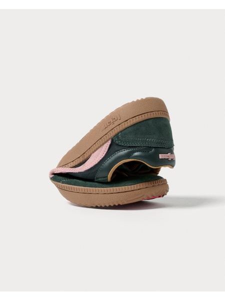 Barfußsneaker LEJAN One Dunkelgrün-Rosa