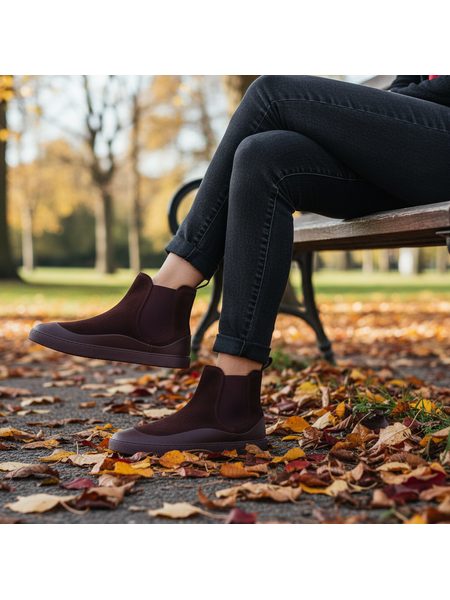GROUNDIES SIENNA WOMEN Bordeaux | Dámské barefoot chelsea boty