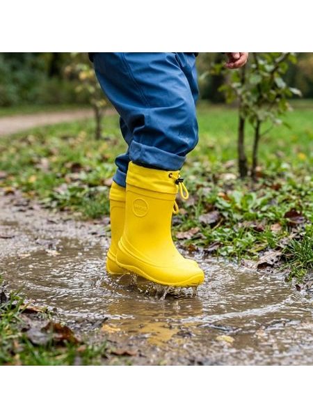 RAYVE MONSOON COVER All Yellow | Dětské barefoot holínky