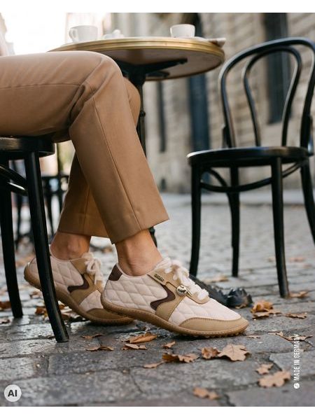 Barefoot Tenisky LEGUANO Nightstep Cosy krémové