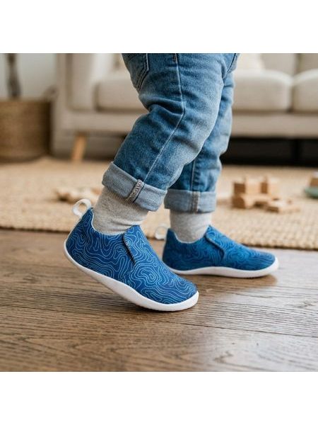 BOBUX SCAMP ORGANIC Snorkel Blue Topographic | Dětské barefoot tenisky