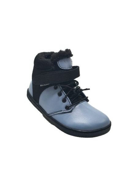 Dětské Barefoot Zimní boty PEGRES BF40 0.1 modré