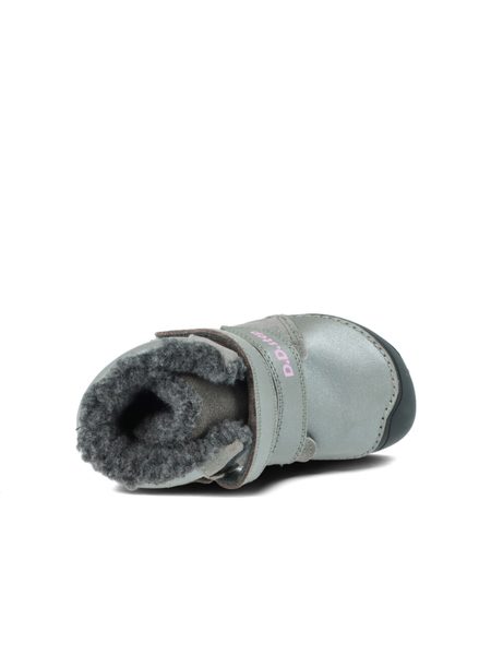 D.D.STEP W073-52306D Tmavě Šedá | Dětské zimní zateplené barefoot boty