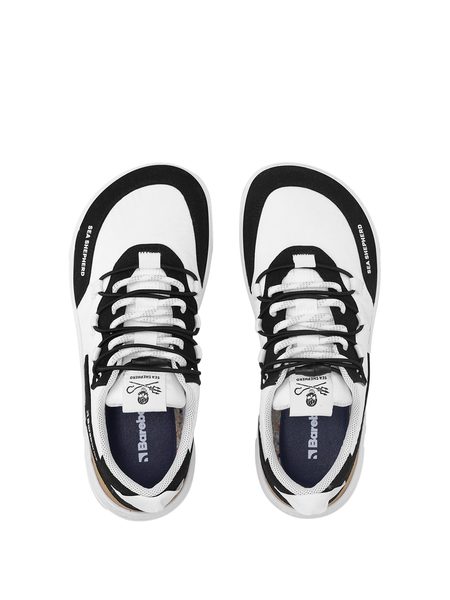 Adidași barefoot BAREBARICS REVIVE X SEA SHEPHERD - ORCA negri-albi