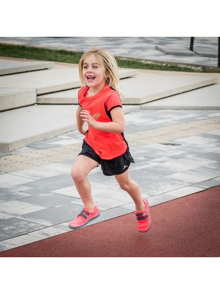 BEDA TENISKY BF 0001/ST/W/OT LILLY Neon Pink | Dětské barefoot tenisky